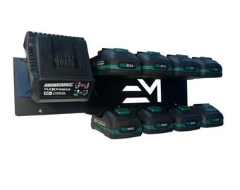 Stazione di ricarica con organizer per batterie compatibile con Masterforce 20V