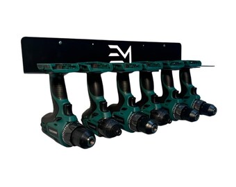 Organizzatore per trapani a 6 scomparti compatibile con il rack in acciaio Masterforce 20V