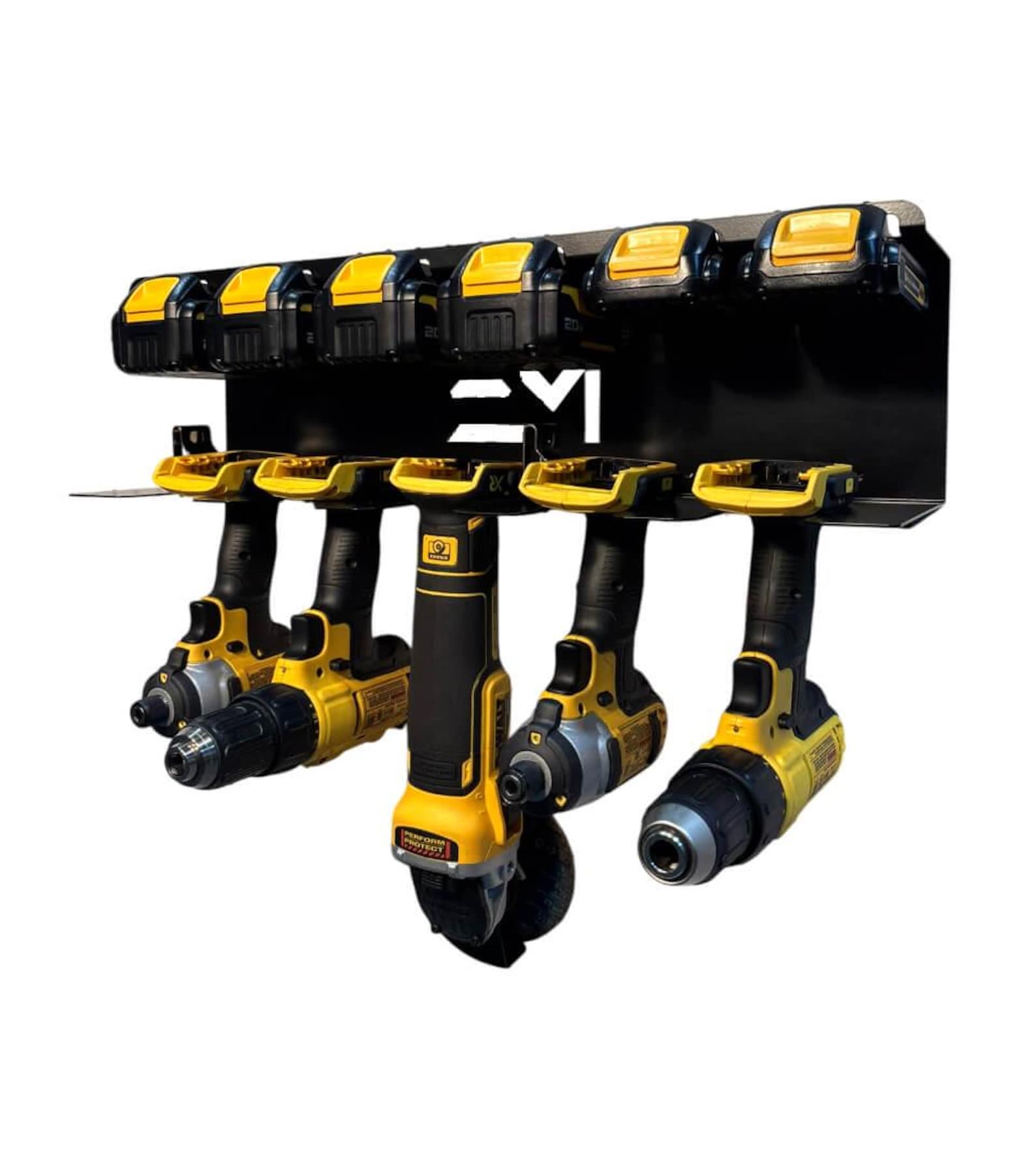 Drill & Battery Organizer Compatible With Dewalt 20V Steel Garage Tool ...