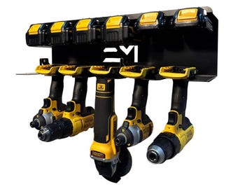 Organizzatore per trapano e batteria compatibile con il portautensili da garage in acciaio DeWalt 20V