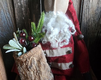 Primitive handmade Santa Claus, St Nick,