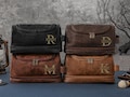 Personalized Men's Leather Toiletry Bag, Groomsmen Gifts, Dopp Kit, Anniversary Gift for Him, Travel Toiletry Bag, Christmas Gift for Him