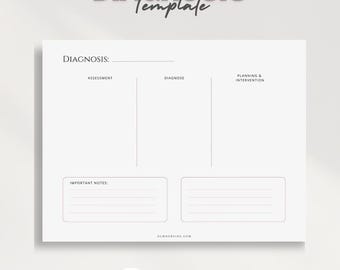 Comprehensive Nursing Diagnosis Note-Taking Template (PDF Download)