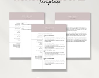 Professional Nurse Resume Template (Cover Letter and Reference included) – Canva Editable Design