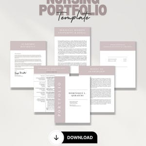 Nursing Portfolio Template – Canva Editable Design