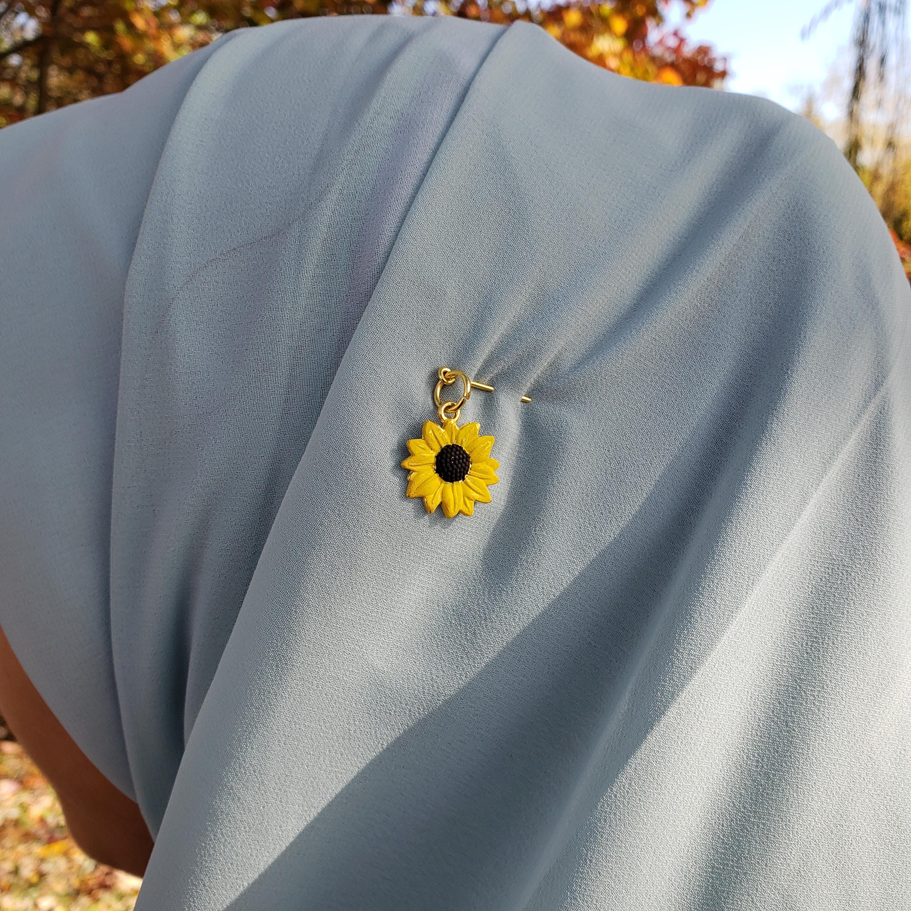 sunflower hijab pin