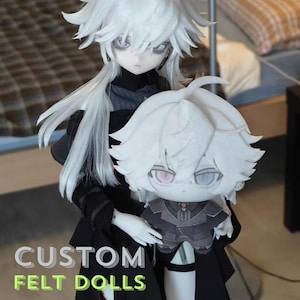 Customized 10cm/3.9inch Cute Plush Dolls,Custom Felt Doll,Picture Doll,Custom Cotton Doll,Birthday Gift,Original or Anime Character Dolls