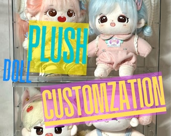 Bambole di peluche personalizzate da 10/20/30/40 cm, bambole OC, commissioni di peluche fatte a mano, commissioni di bambole di peluche originali, regali personalizzati, regali di compleanno