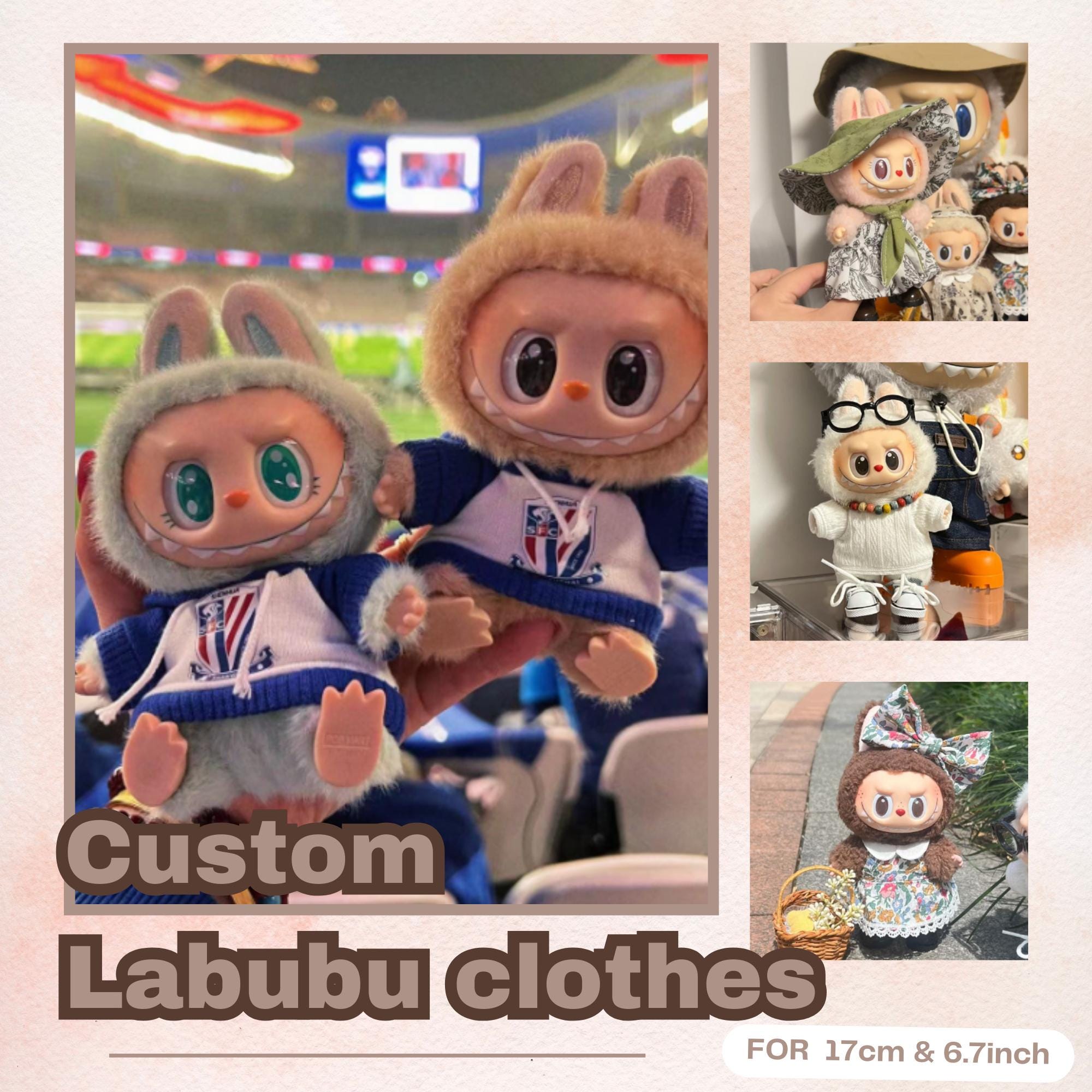 Labubu ラブブ17cm ぬいぐるみ zimomoカスタム 限定品