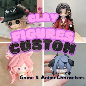 Custom Handmade Clay Figures – Personalized Chibi,OC,Furry and Game & Anime Characters, Unique Birthday Gifts,Picture Custom Miniature Clay