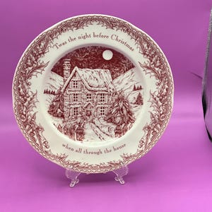 Noble Excellence Twas the Night Before Christmas Dinner Plate Perfect Condition