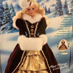 NIB Mattel 15646 Christmas Barbie Happy Holidays 1996 Special Edition NRFB