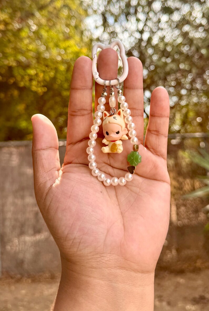 Authentic Pop Mart Lucky Cat Series Pop Beans ZSIGA, Keychains, Bag