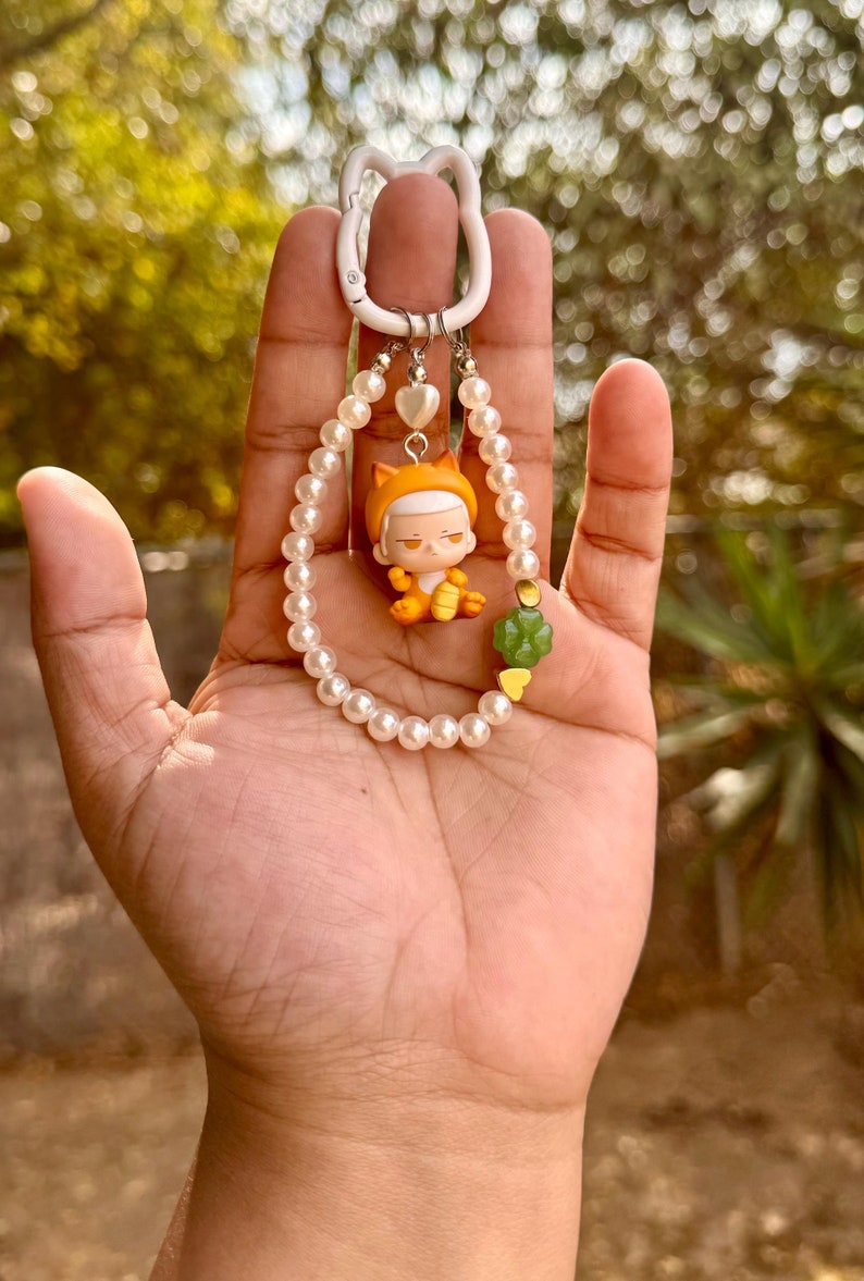 Authentic Pop Mart Lucky Cat Series Pop Beans KUBO, Keychains, Bag