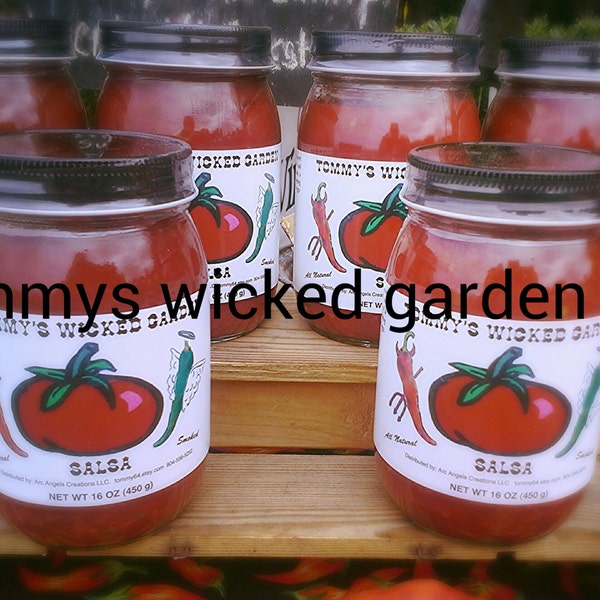 Salsa Tommy' Wicked Garden/totalmente natural/sin sal ni azúcar agregada, suave y medicinal... natural ahumada, ¡una mezcla única de sabores que es sabrosa!