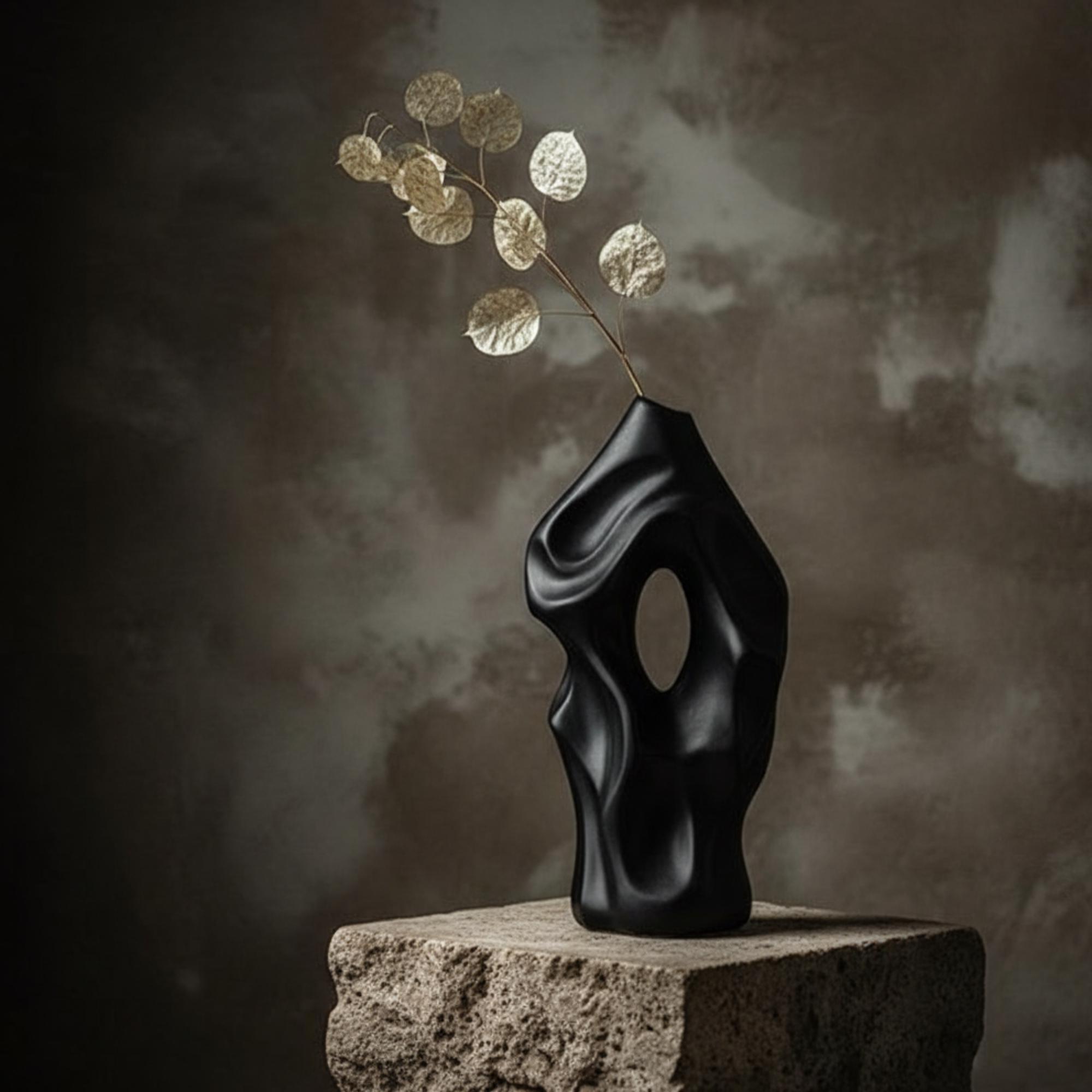 Large Wabi Sabi Sculptural Vase