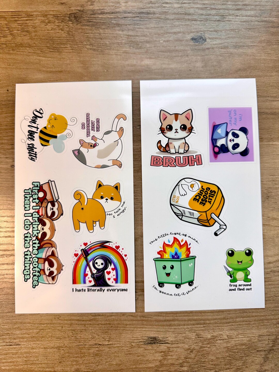 Silly Sticker Ideas 10 Funny Kawaii Stickers, Funny Meme Stickers, Cute Planner Stickers ...