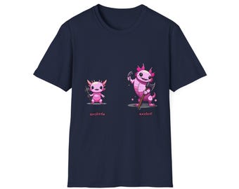 Camiseta divertida de axolotl, camiseta con juego de palabras sobre axolotl, camiseta kawaii de axolotl, camiseta rosa de axolotl, regalo para amantes de los axolotl, camiseta con juego de palabras, regalo kawaii