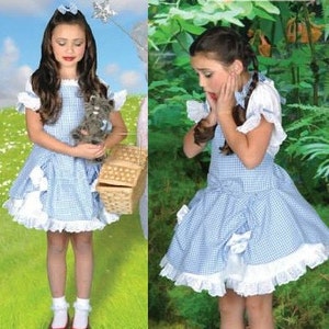 Wizard of Oz Inspired Dorothy Costume Dress for toddlers and girls 2t to size 10 Halloween