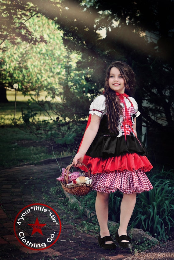 Gorgeous Little Red Riding Hood ruffled Halter Dress Blouse | Etsy
