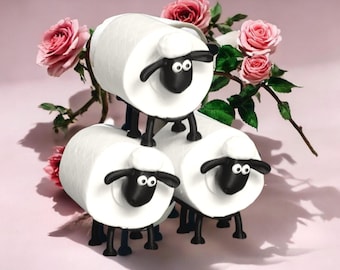 Schapen Toiletrolhouder Grappige Toiletrolhouder Vrijstaande Badkamer Set Schapentoilet Rolhouder Leuke Badkamer Decor Set van 3