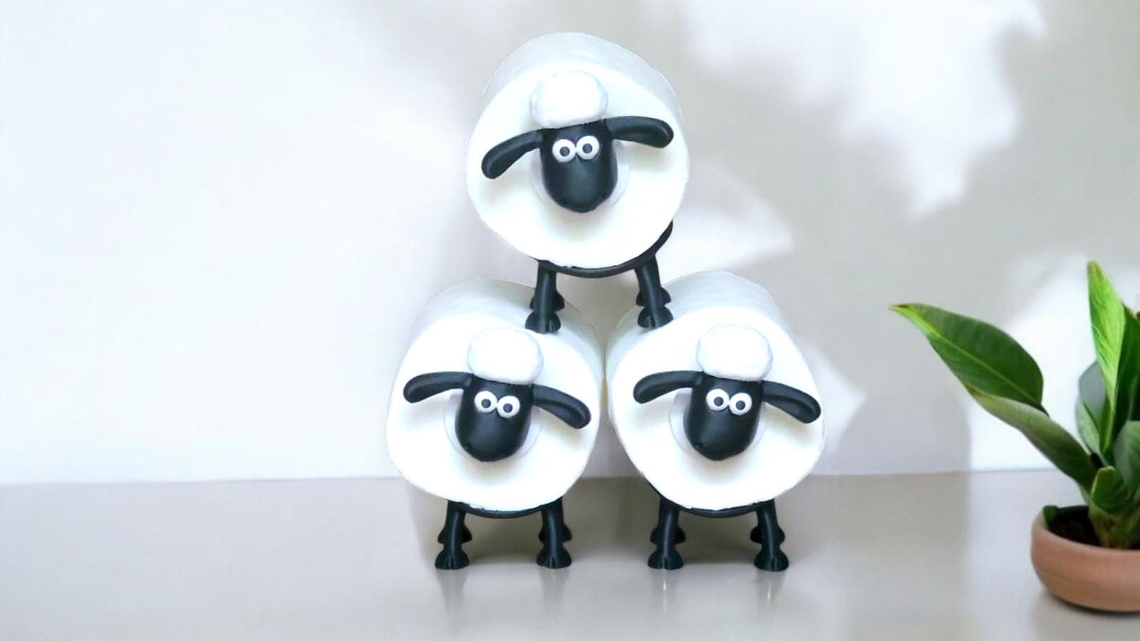 thumbnail image 2 of Sheep Toilet Roll Holder, Free Standing Bathroom Set ... - Shein 2 of 9