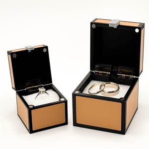 Minecraft-Inspired Square Ring Jewelry Box Engagement Ring Box