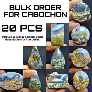 20pcs Bulk Order Scenic Maligano Jasper & Scenic Moss Agate Picture Jasper Natural Landscape Stone Rare Healing Crystal Wire Wrap Stone