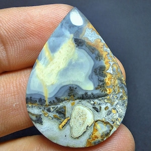 Scenic Maligano Jasper cabochon Landscape Picture Stone Jasper Cabochon beautiful for pendant for designer cabochon rare gemstone - A693