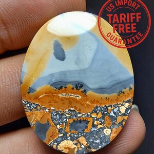 Malowniczy kaboszon z jaspisu Maligano, kamień do obrazków krajobrazowych, piękny kaboszon z jaspisu, do wisiorka, rzadki kamień szlachetny - A615