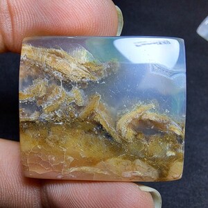 Scenic Moss Agate Cabochon Landscape agate beautiful for pendant handrafted for enamel for handicraft gift new year gift valentine - A107