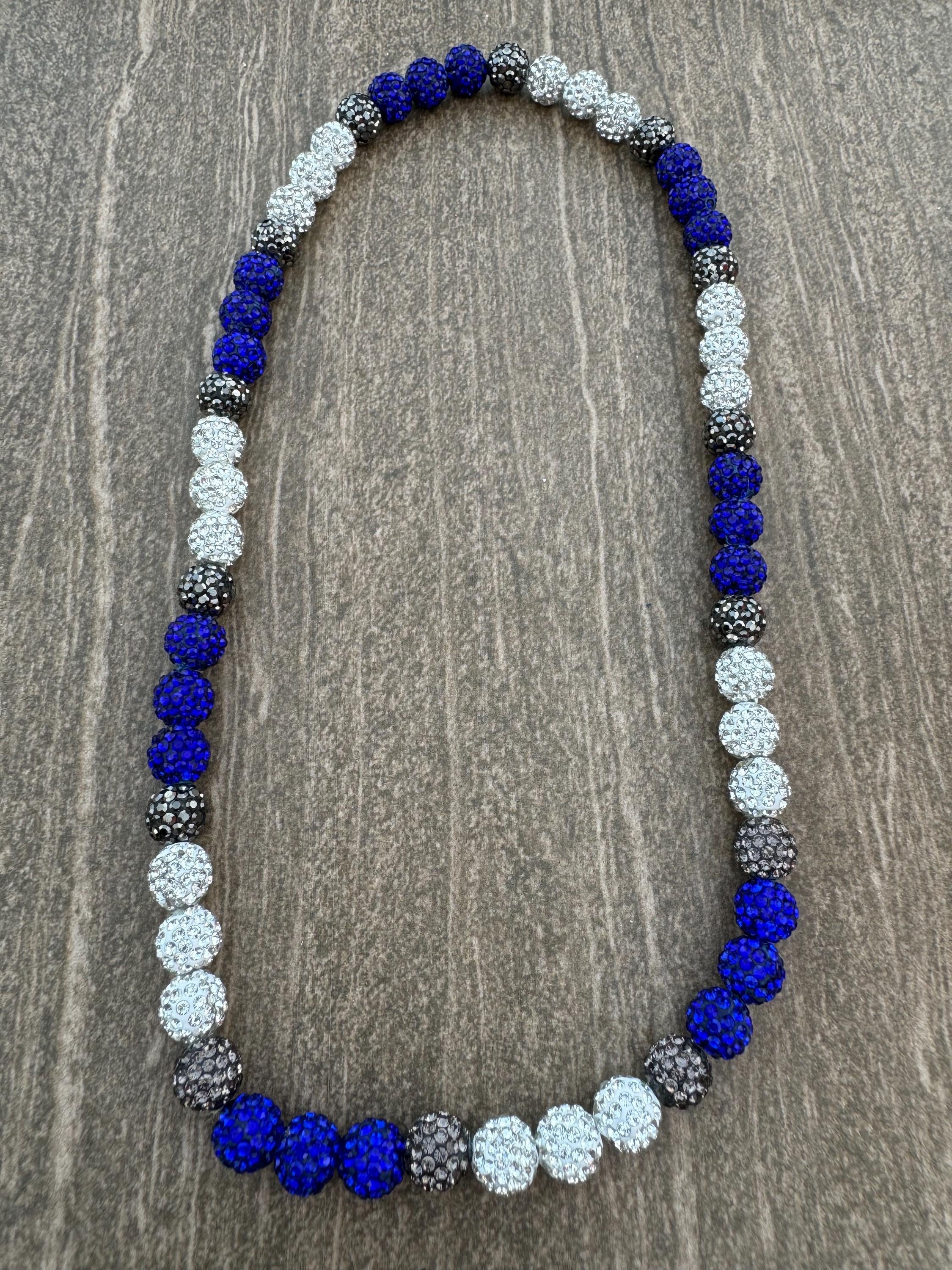 LANWLOSI Baseball Ice Necklace For Men Bling Baseball Beaded Necklace Sparkle Rhinestone Baseball Necklace Adjustable Baseball Bling Necklace Jewelry For Phillies Baseball Team Lovers