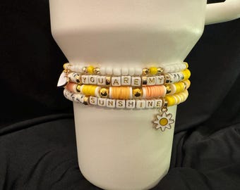 Heishi Bead Bracelet Stack | Stanley Tumbler Accessories