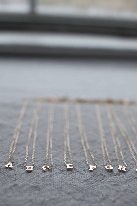 Initial Frame Necklace Sterling Silver / 16 / Small