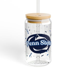 カスタム大学ガラスカップ - 大学州タンブラー - 16オンスガラスタンブラー