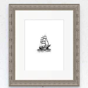 Tall Ship, Sketch in Pen