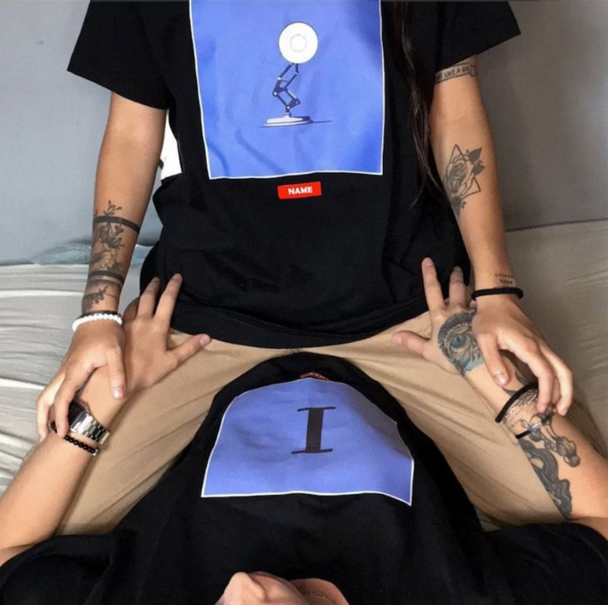 pixar lamp couples shirt