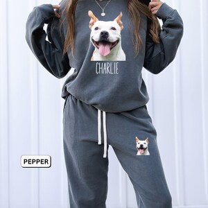 Custom Dog Portrait Sweatshirt, Custom Pet Hoodie, Personalized Pet Face and Pet name Sweatshirt, Custom gift, Christmas Dog Mom Dad Gifts