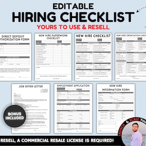 Editable Employee Onboarding Template: New Hire Forms (PDF)