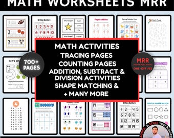 Master Resell Rights Education For Teachers| Math Worksheets| Private Label Rights Worksheets For Kids Activity| Tracing Activities PLR MRR