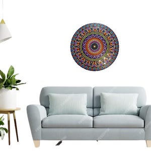 Handcrafted Mandala Art | Boho Wall Decor | Intricate Zen Design | Meditation Room Decor | Spiritual Indoor Home Decor - 24x24 inch