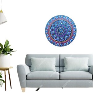 Handcrafted Mandala Art | Boho Wall Decor | Intricate Zen Design | Meditation Room Decor | Spiritual Indoor Home Decor - 24x24 inch