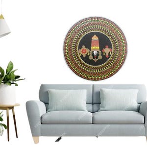 Handcrafted Mandala Art | Boho Wall Decor | Intricate Zen Design | Meditation Room Decor | Spiritual Indoor Home Decor - 24x24 inch
