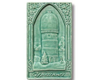 Ypsilanti, Michigan Art Tile 5x8: ceramic craftsman tile that celebrates the beautiful cities & destinations of Michigan