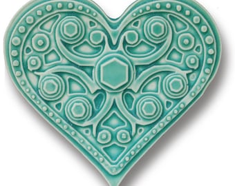 Urban Heart Ceramic Art Tile Wall Art Steampunk Heart Art Heart Tile Valentines Gift Heart Tile