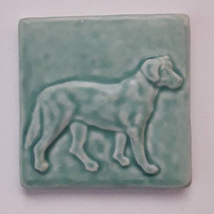 Labrador Retriever Art Tile 4x4 Ceramic wall art Wall sculpture Arts and Crafts Craftsman vibe Bermuda glaze