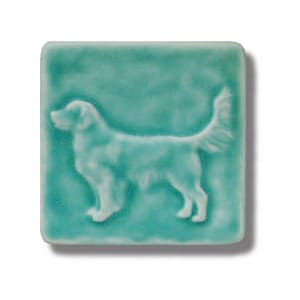 Golden Retriever Tile 4x4&quot; Craftsman Style Home, ceramic tile Dog Tile, golden tile, Goldie tile
