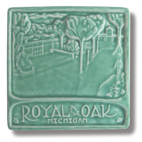Royal Oak ceramic art Michigan Decorative Art Tile Craftsman Style ceramic interior decor inspiration