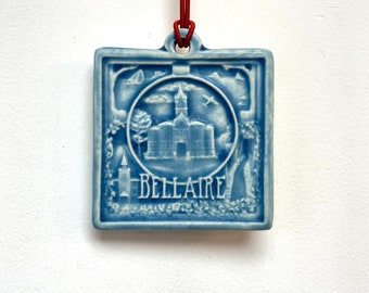 Bellaire Ornament holiday gift Christmas ornament holiday decor tree ornament, Michigan ornament, Made in Michigan gift, Michigan Holiday