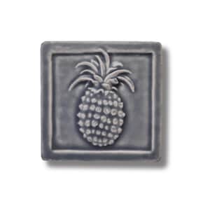 Handmade Pineapple Tile: Michigan Studio Glazed Porcelain Art